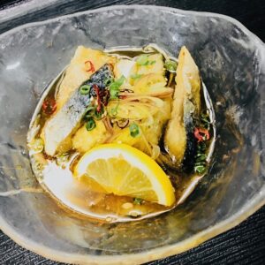 サバの唐揚げ甘酢醤油和え